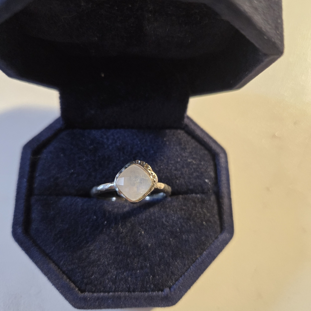 Elegant Silver Ring with Moon Stone